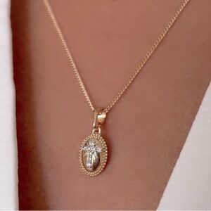 Cross Necklace 18k Gold Plated Zircon Luxury Jewelry